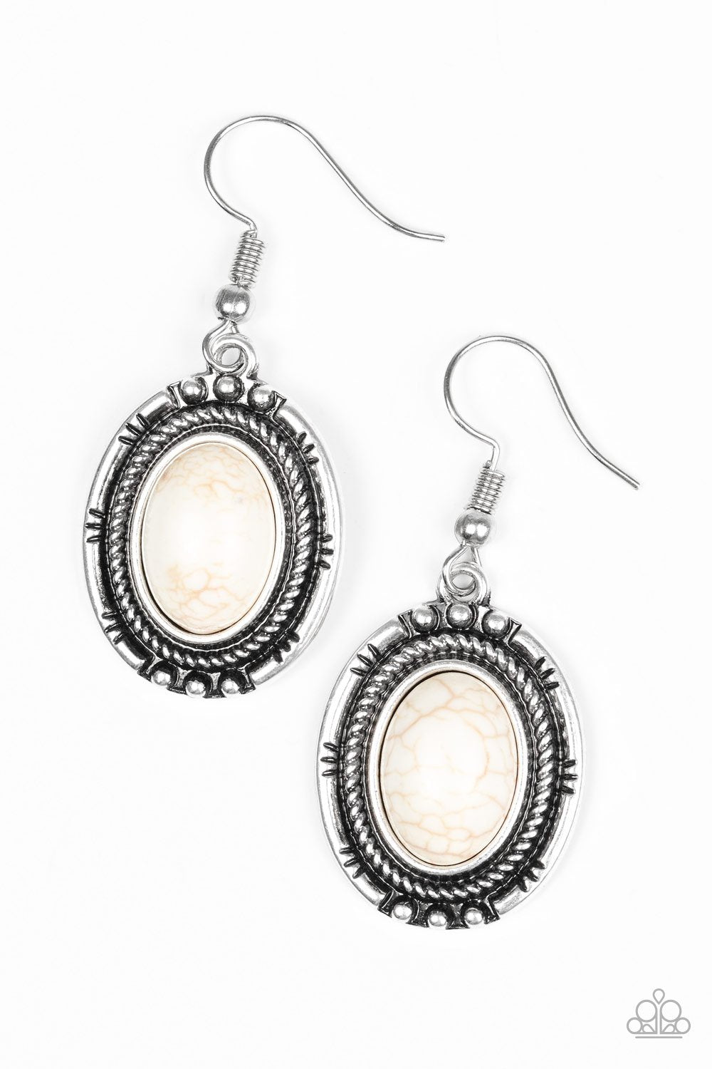 Paparazzi Earring ~ Shifting Sands - White