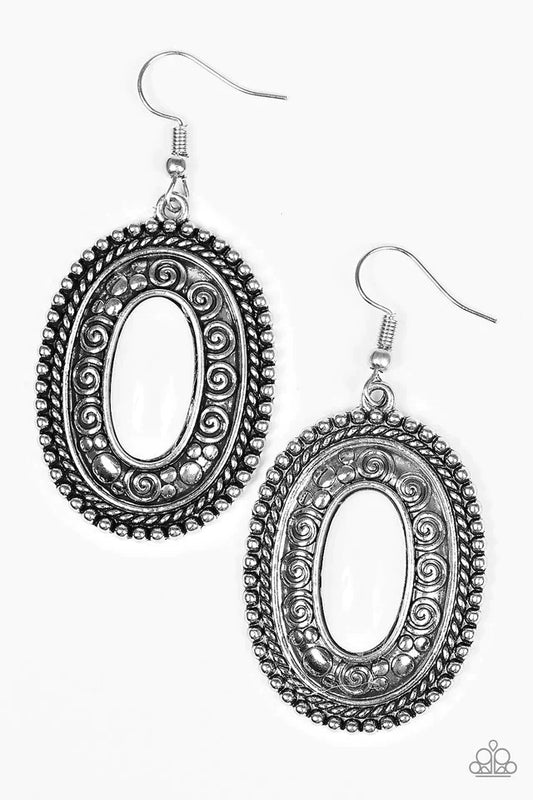 Paparazzi Earring ~ Haute Hacienda - White