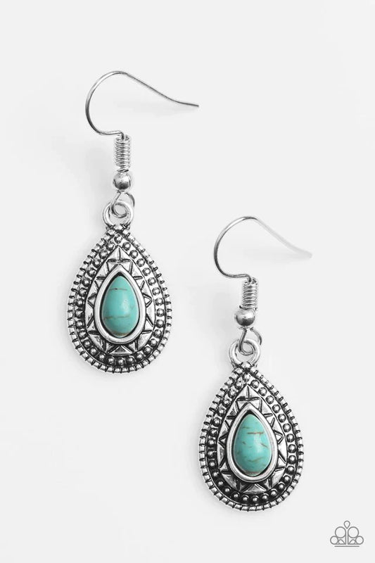 Paparazzi Earring ~ Blazing Beauty - Blue
