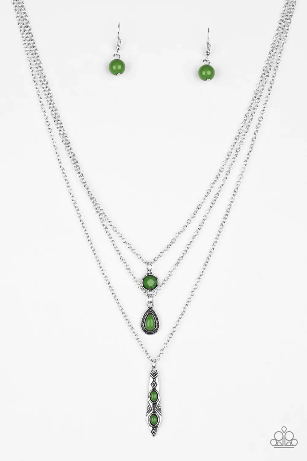 Paparazzi Necklace ~ Tahitian Princess - Green