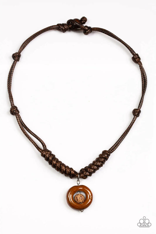 Paparazzi Necklace ~ Stylishly Stone Age - Brown