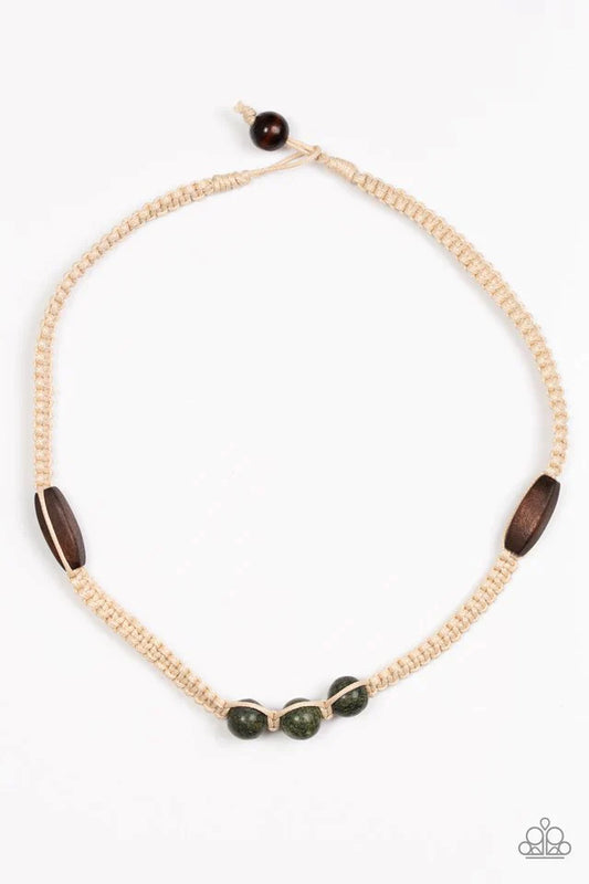 Paparazzi Necklace ~ Stonemason Style - Green