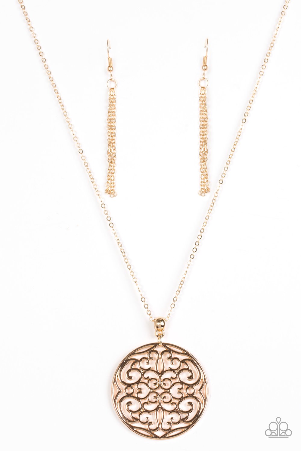 Paparazzi Necklace ~ All About Me-dallion - Gold
