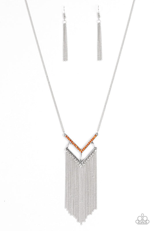 Paparazzi Necklace ~ Alpha Glam - Orange
