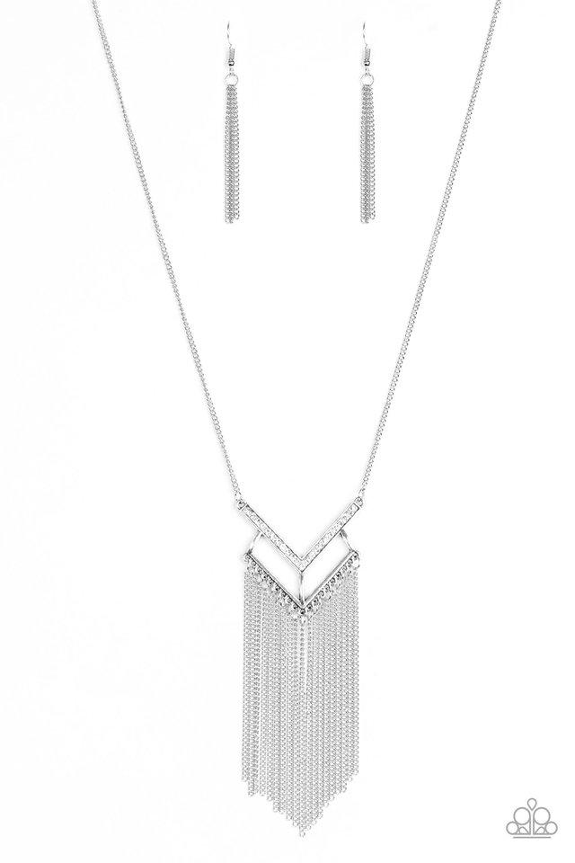 Paparazzi Necklace ~ Alpha Glam - White