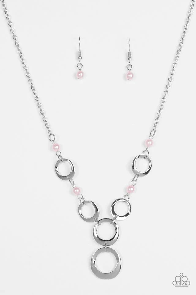 Paparazzi Necklace ~ Perfectly Poised - Pink
