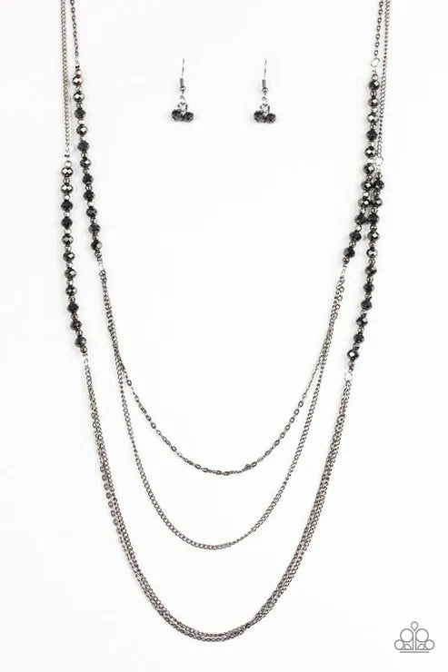 Paparazzi Necklace ~ Shimmer Showdown - Black