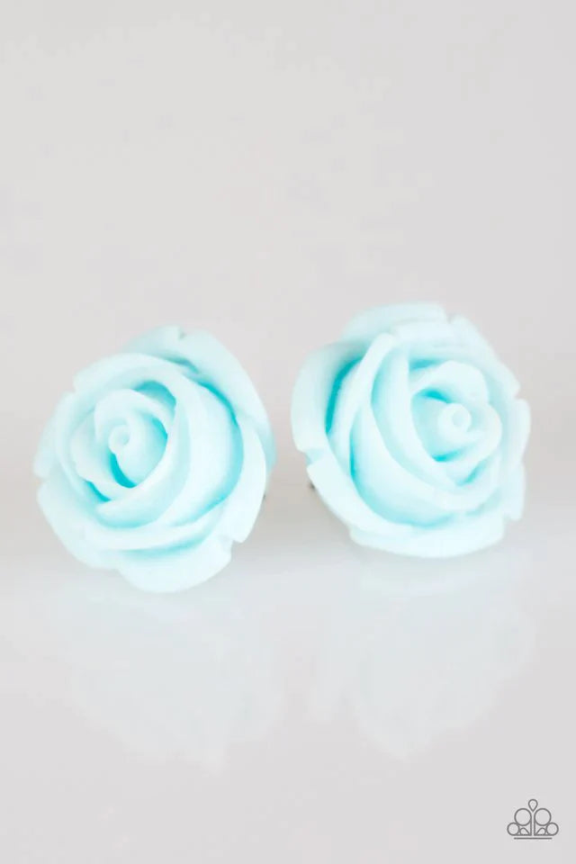 Paparazzi Earring ~ Rose Roulette - Blue