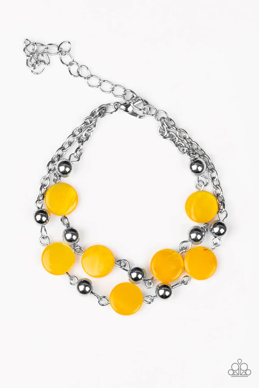 Paparazzi Bracelet ~ One BAY At A Time - Yellow