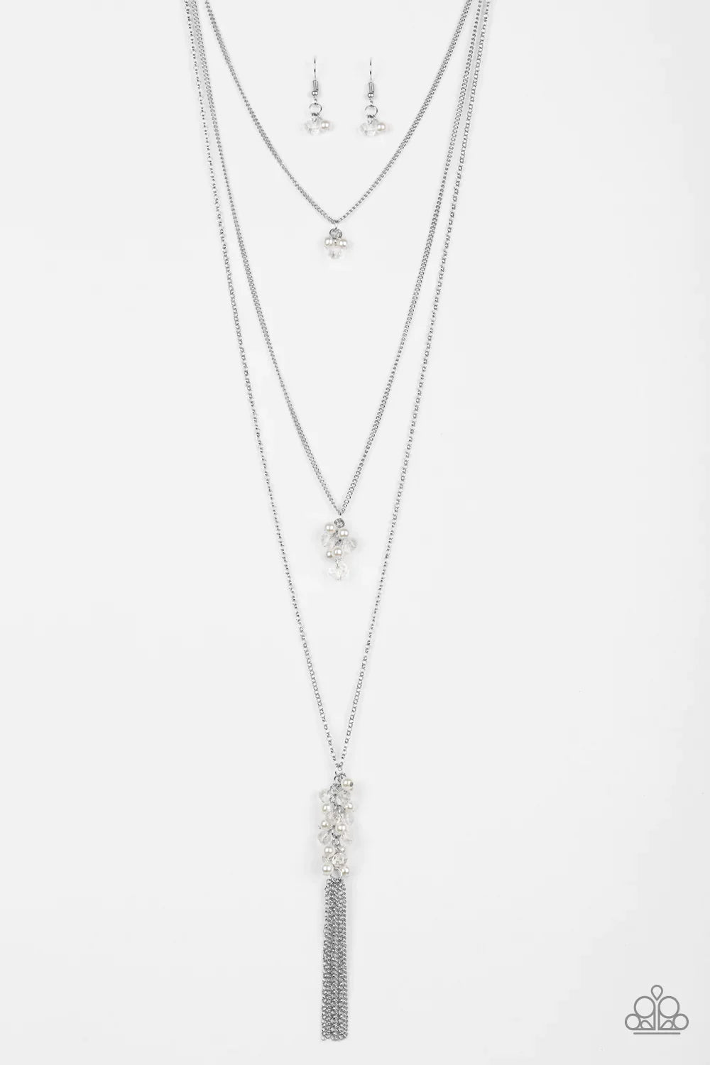 Paparazzi Necklace ~ Crystal Cruiser - White