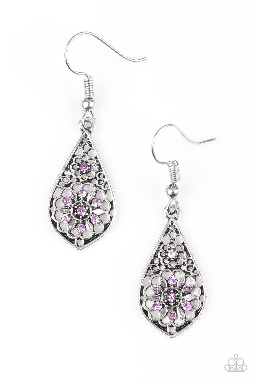 Paparazzi Earring ~ Spring Sparkle - Purple