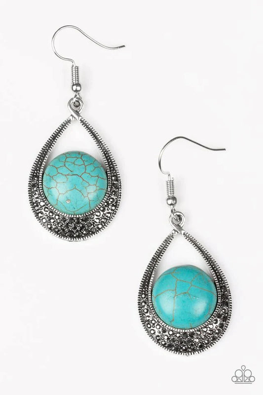 Paparazzi Earring ~ Richly Rio Rancho - Blue