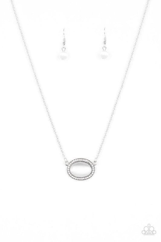 Paparazzi Necklace ~ Anything GLOWS - White