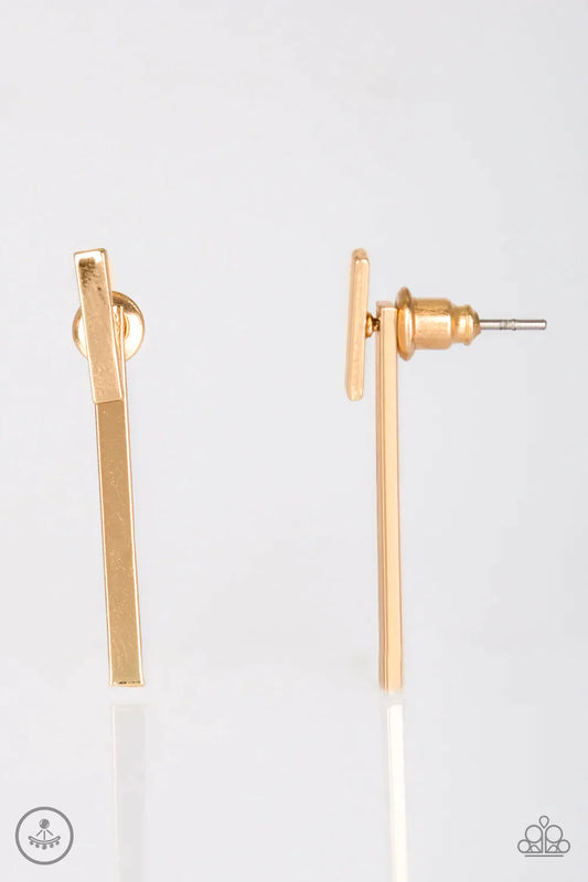Paparazzi Earring ~ Minimally Maverick - Gold