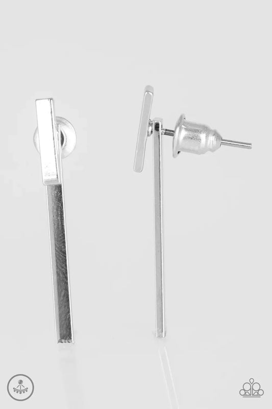 Paparazzi Earring ~ Minimally Maverick - Silver