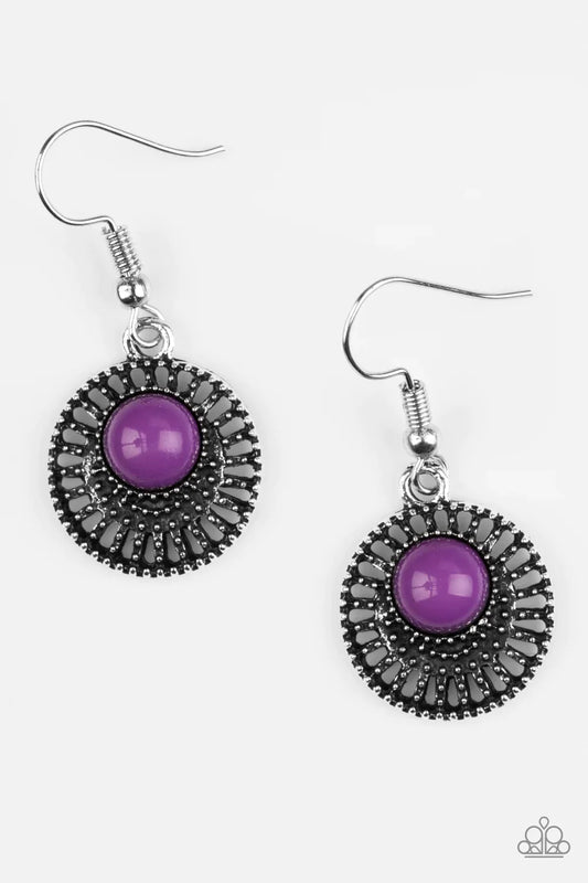 Paparazzi Earring ~ Stylishly Saharan - Purple