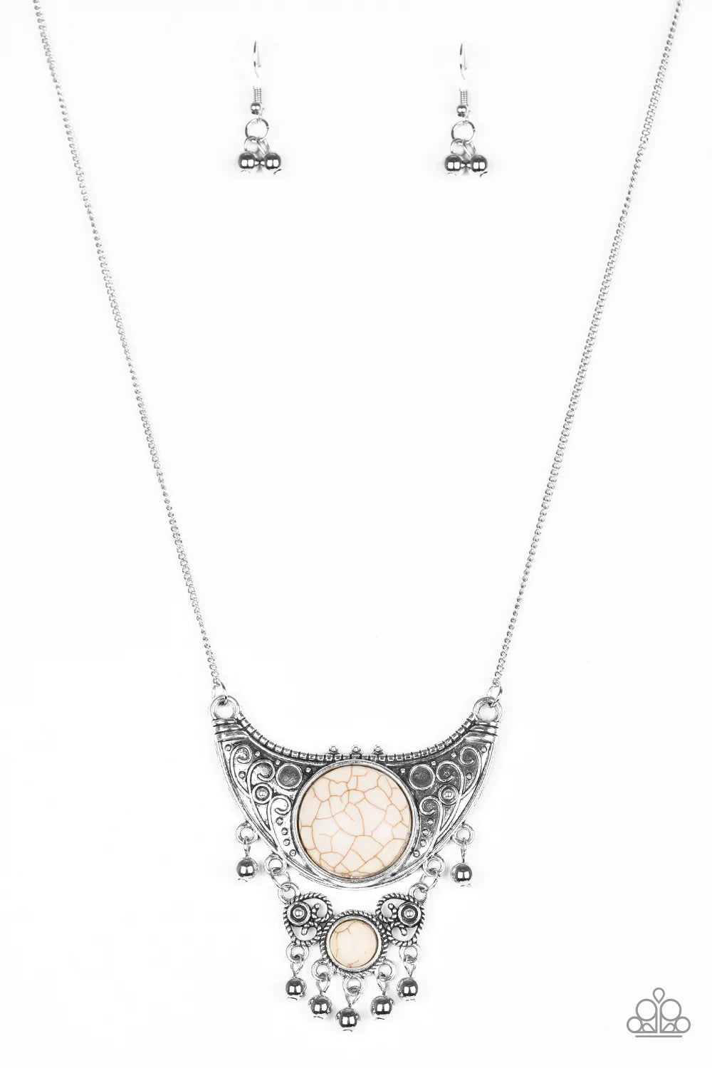 Paparazzi Necklace ~ Summit Style - White