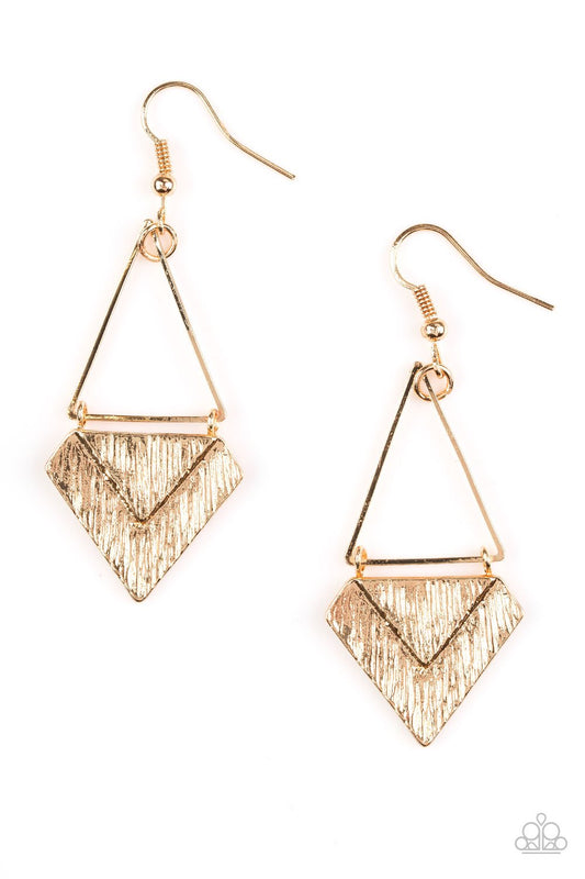 Paparazzi Earring ~ Desert Treasure - Gold
