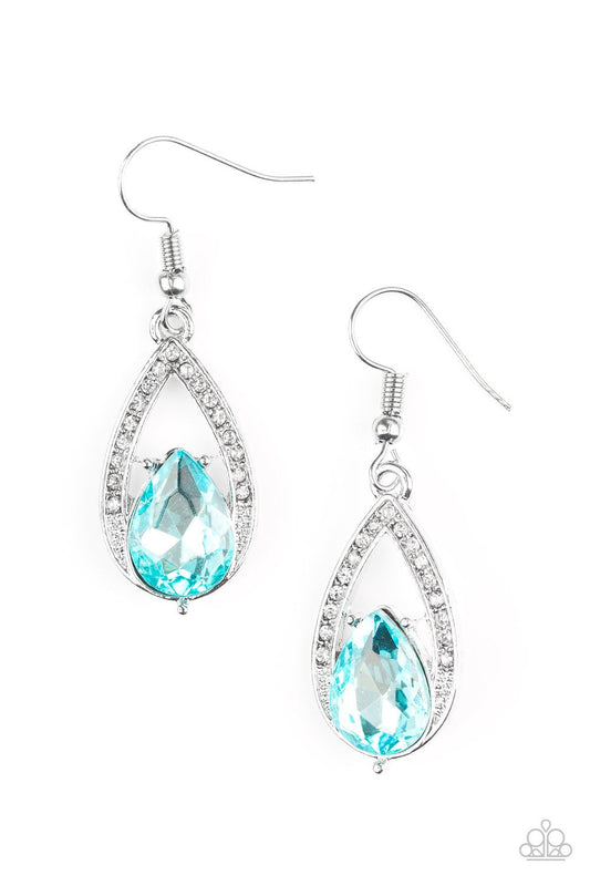 Paparazzi Earring ~ Gatsby Grandeur - Blue
