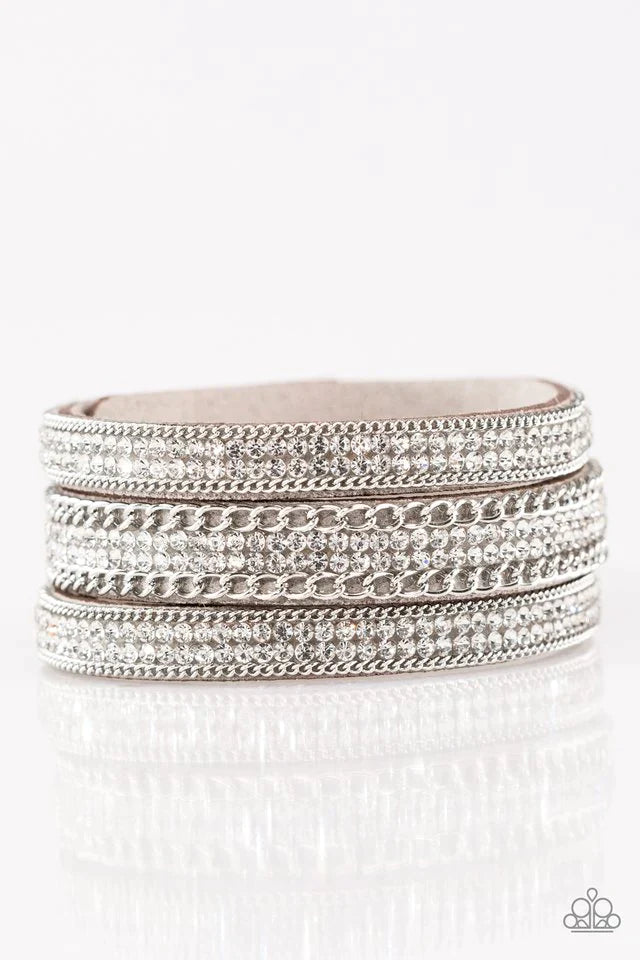 Paparazzi Bracelet ~ Dangerously Drama Queen - Silver