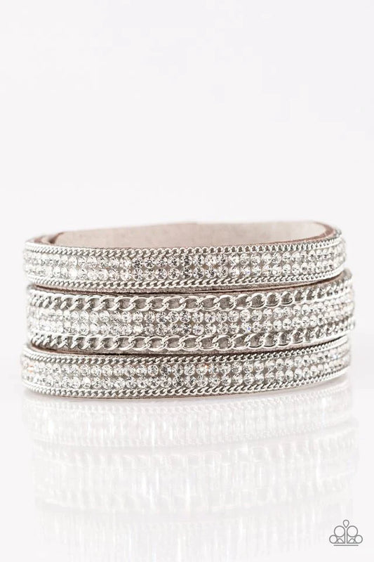 Paparazzi Bracelet ~ Dangerously Drama Queen - Silver