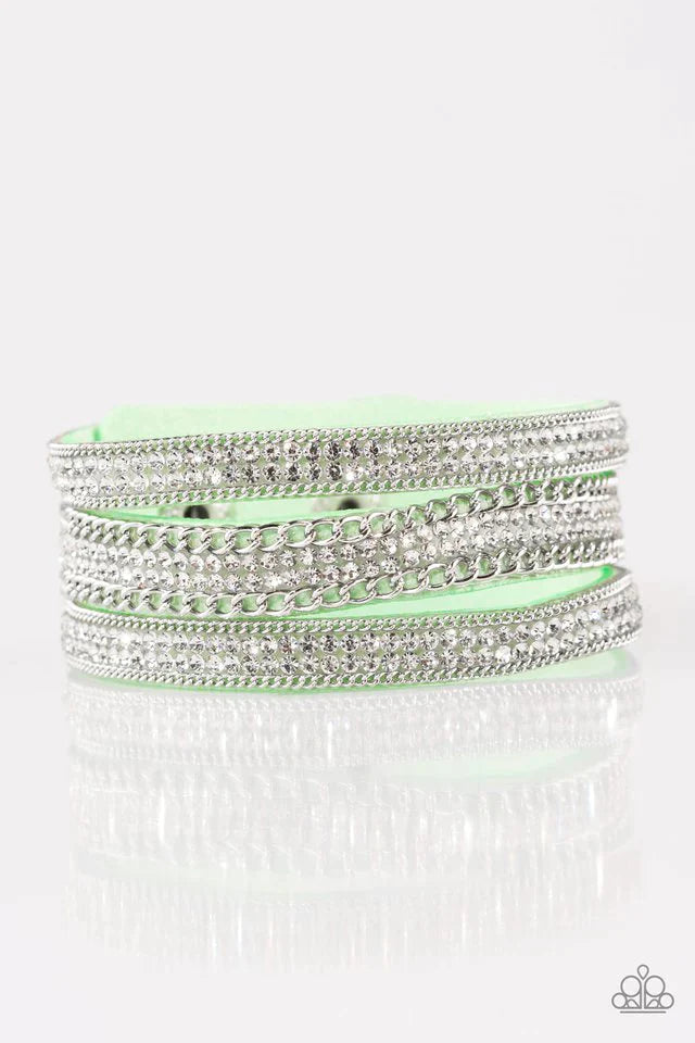 Paparazzi Bracelet ~ Dangerously Drama Queen - Green