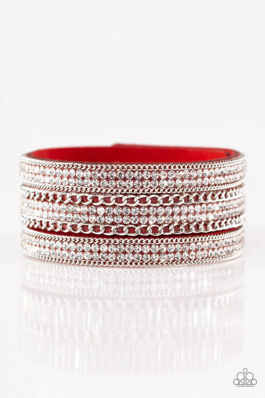 Paparazzi Bracelet ~ Dangerously Drama Queen - Red
