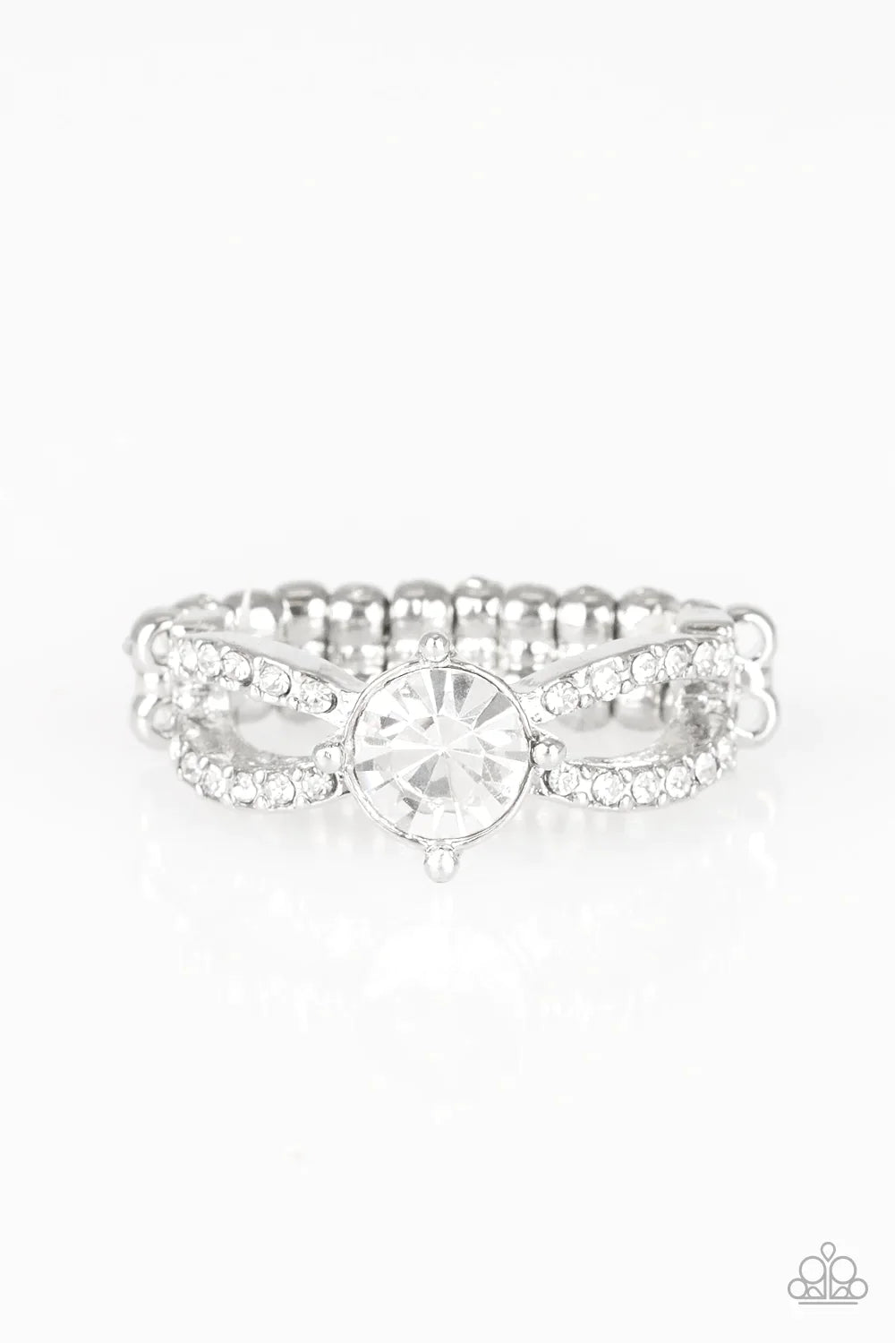 Paparazzi Ring ~ Ever Elegant - White