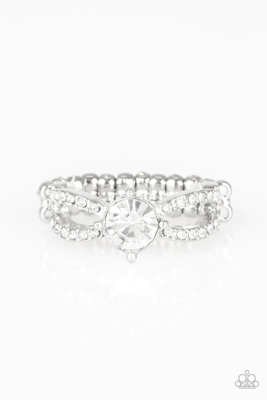 Paparazzi Ring ~ Ever Elegant - White