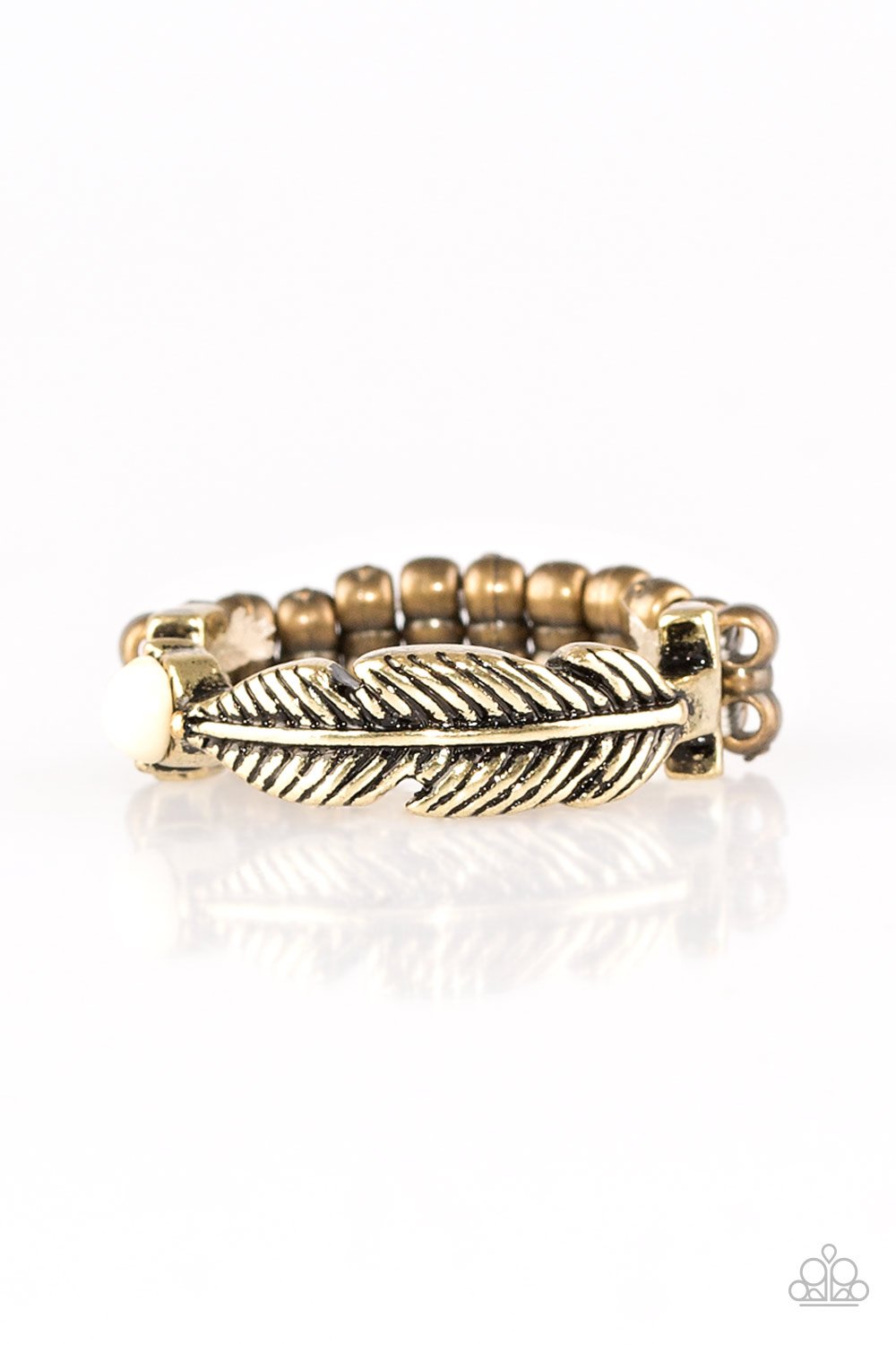 Paparazzi Ring ~ Heads or TAILFEATHERS - Brass