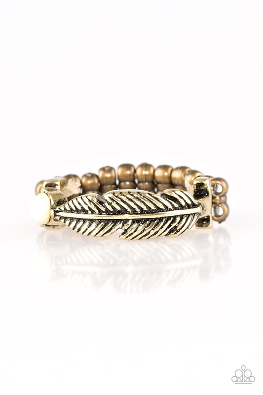 Paparazzi Ring ~ Heads or TAILFEATHERS - Brass