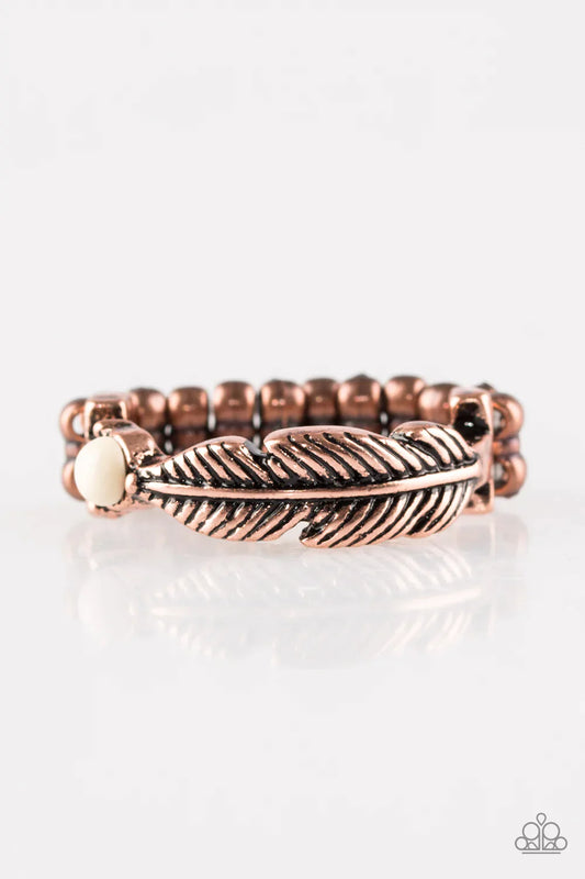 Paparazzi Ring ~ Heads or TAILFEATHERS - Copper