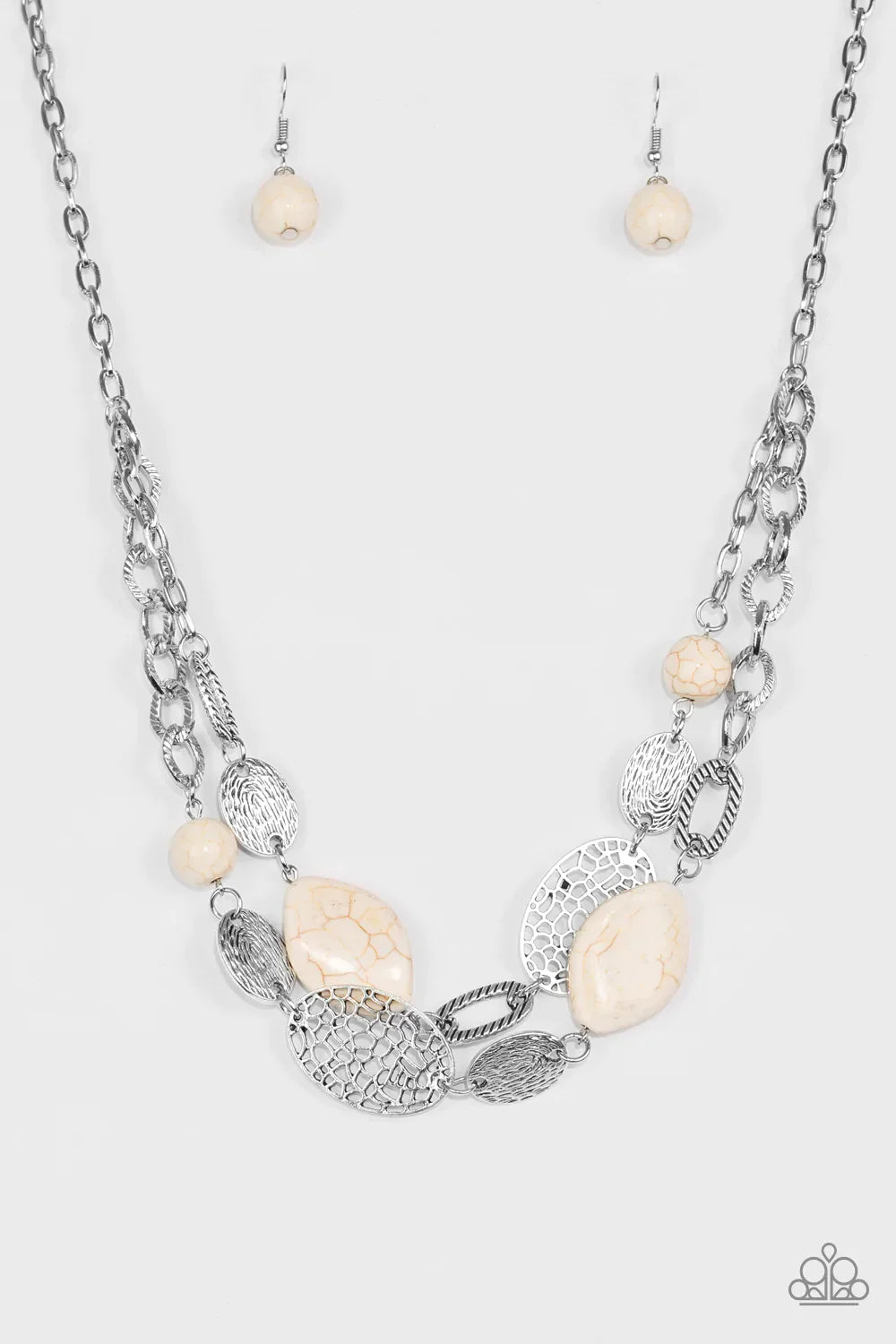 Paparazzi Necklace ~ Second Nature - White