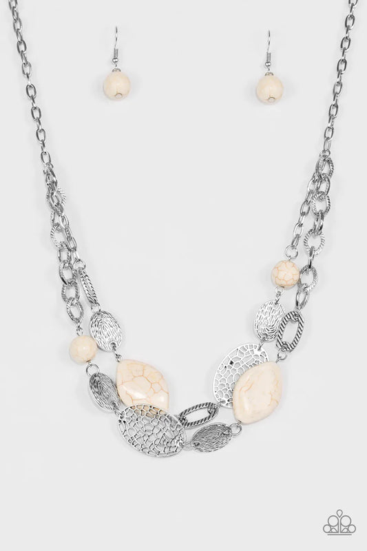 Paparazzi Necklace ~ Second Nature - White
