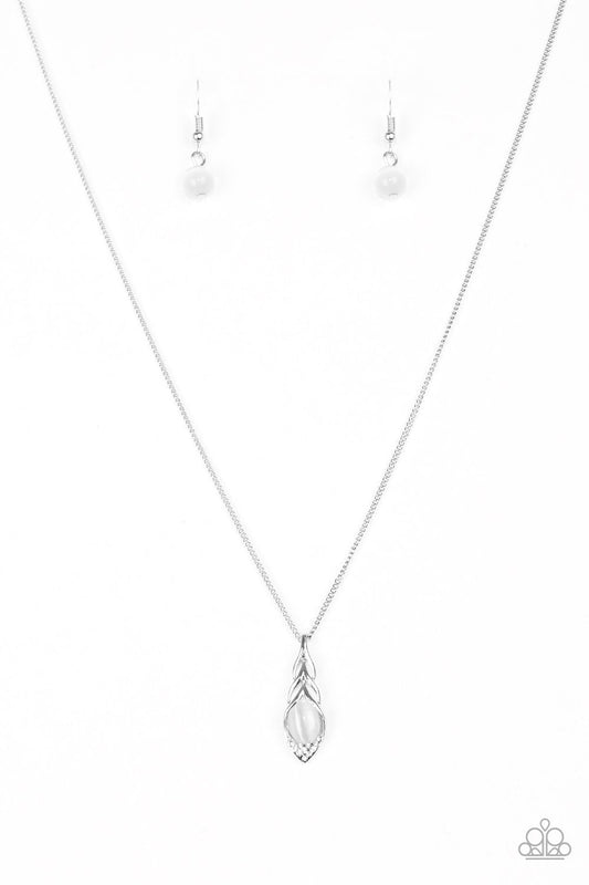 Paparazzi Necklace ~ First Class Flier - White