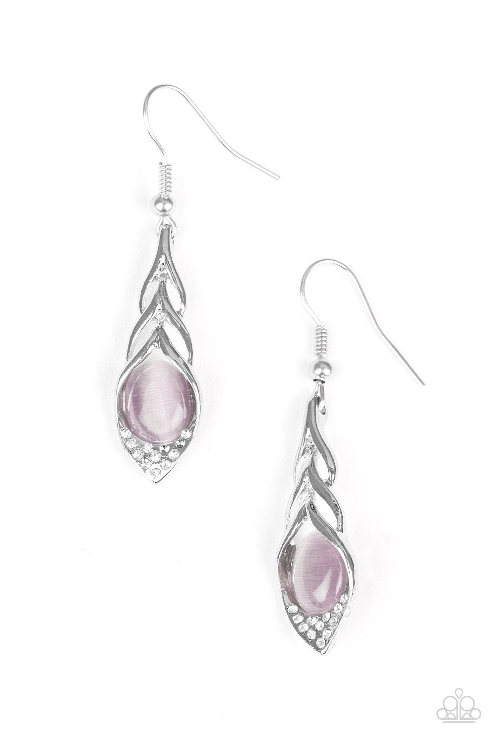 Paparazzi Earring ~ Soaring Shimmer - Purple