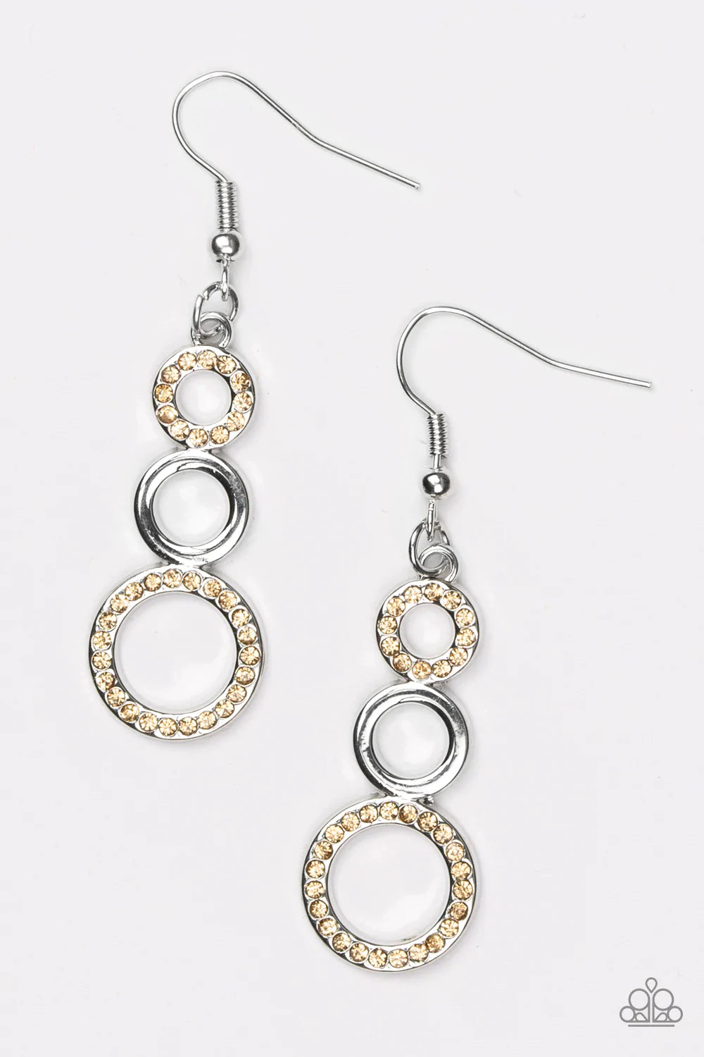 Paparazzi Earring ~ Bubble Bustle - Brown