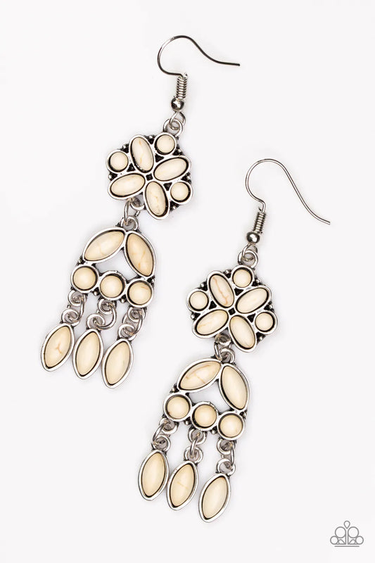 Paparazzi Earring ~ Which Way West - White