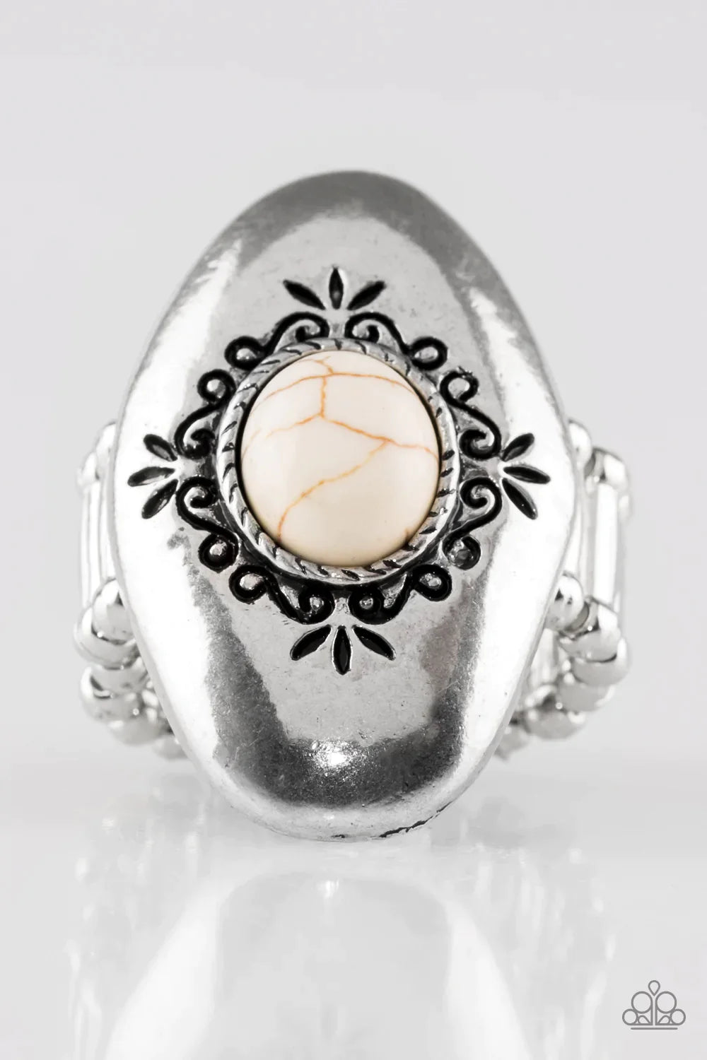 Paparazzi Ring ~ Stone Gardens - White