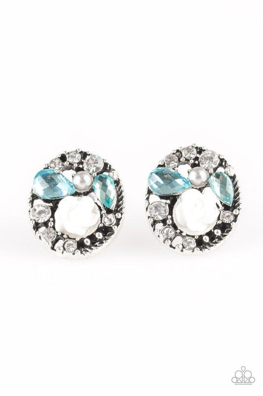 Paparazzi Earrings - Pretty Perennial - Blue