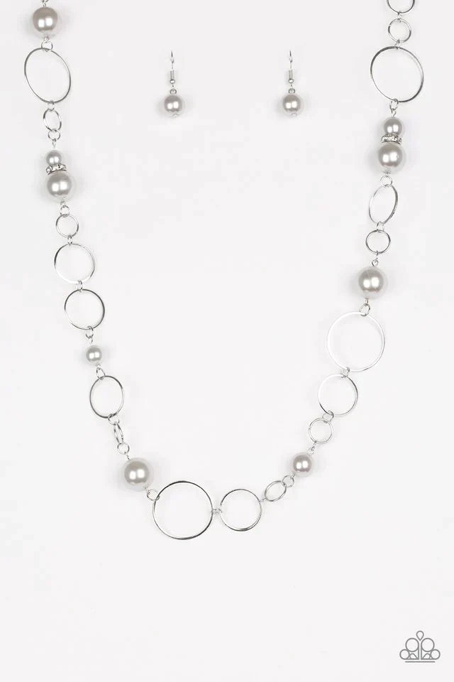 Paparazzi Necklace ~ Lovely Lady Luck - Silver