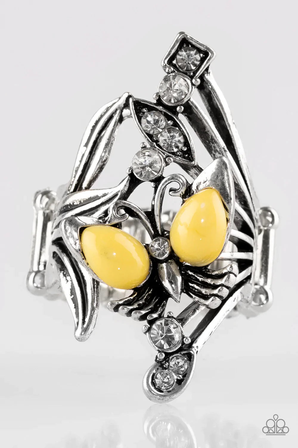 Paparazzi Ring ~ Beautiful In Butterflies - Yellow