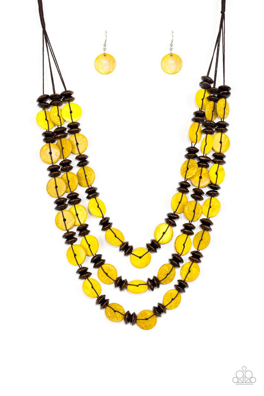 Paparazzi Necklace ~ Key West Walkabout - Yellow