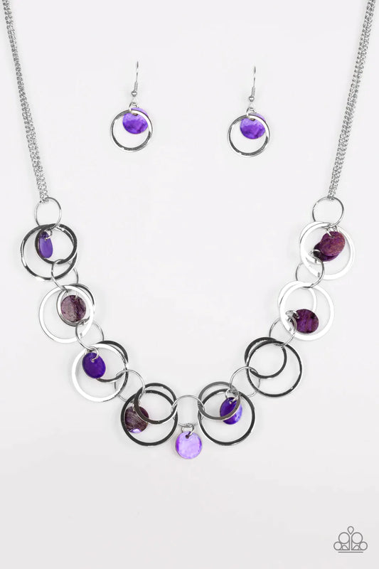 Paparazzi Necklace ~ A Hot SHELL-er - Purple