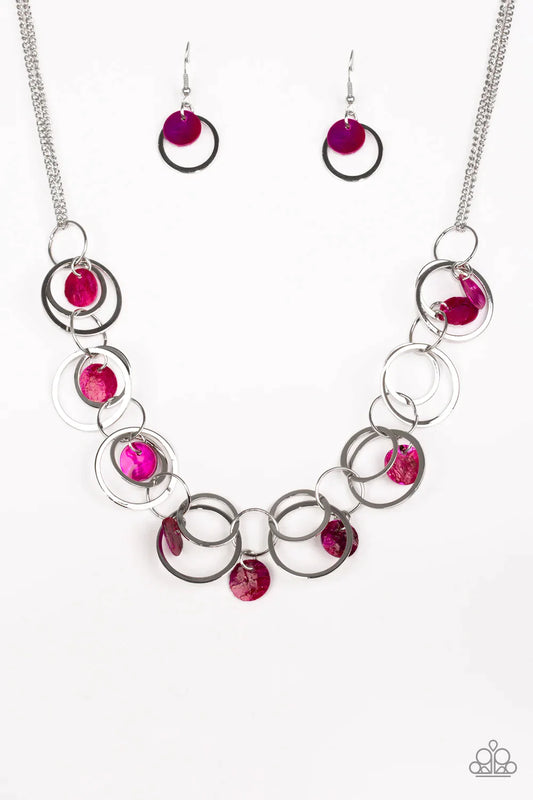Paparazzi Necklace ~ A Hot SHELL-er - Pink