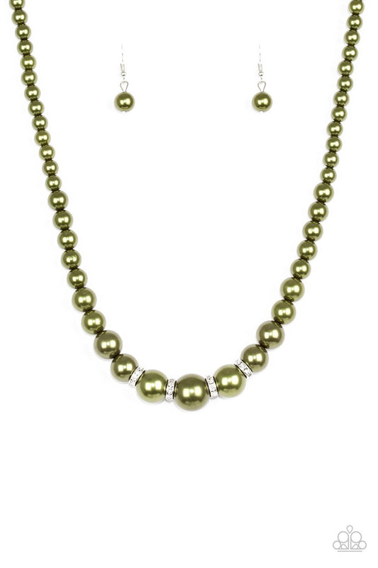 Paparazzi Necklace ~ Party Pearls - Green