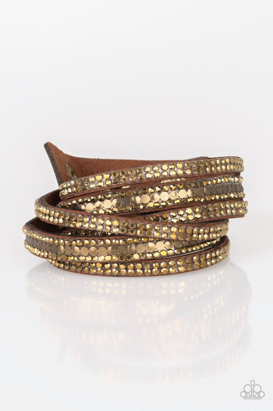 Rock Star Attitude - Brass - Paparazzi Bracelet Image