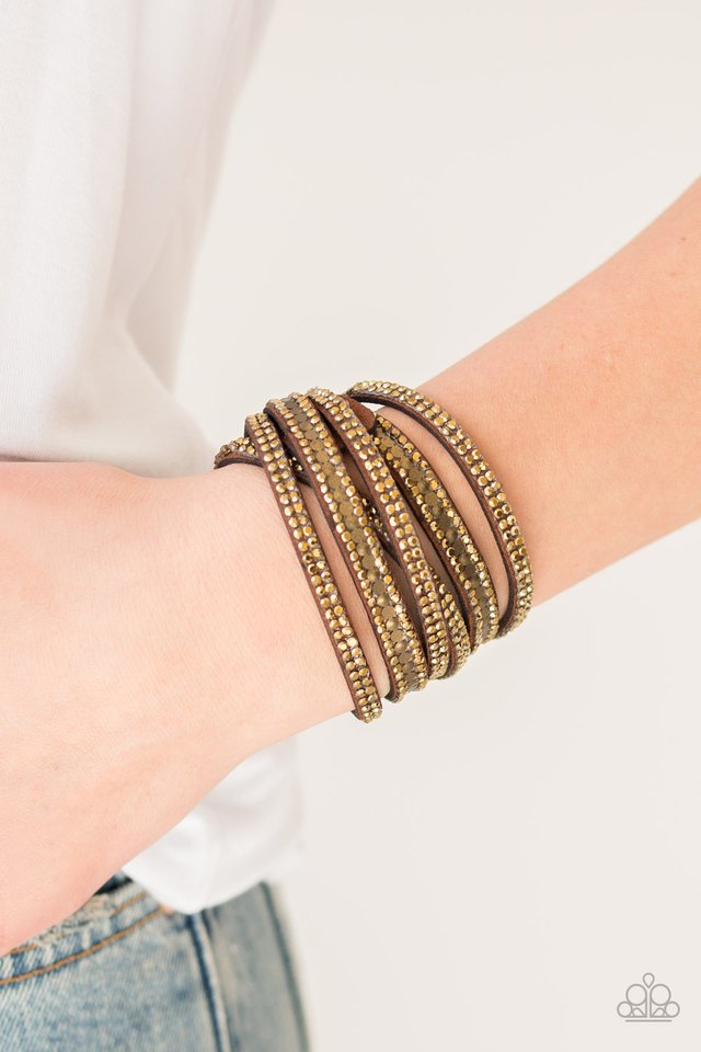 Rock Star Attitude - Brass - Paparazzi Bracelet Image