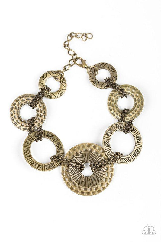 Paparazzi Bracelet ~ Way Wild - Brass