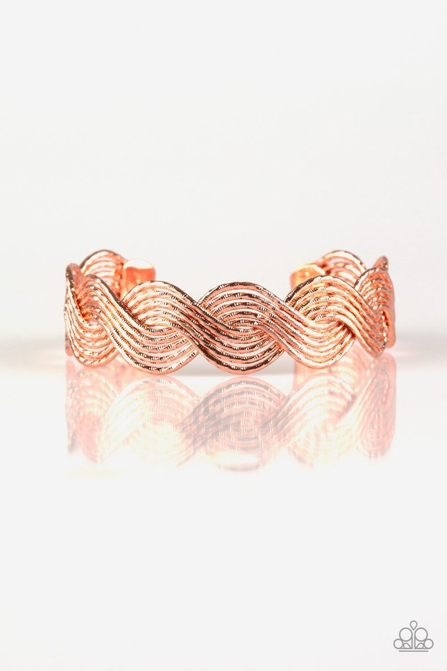 Braided Brilliance - Copper - Paparazzi Bracelet Image